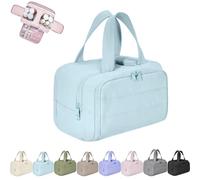 Convely Toiletry Bag, 2025 New 4-in-1 Travel Organizer for Women, Lightweight Large Wide-Open Travel Bag for Women, Large Capacity Waterproof with Handle (Blue)