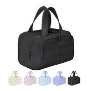 Convely Toiletry Bag, 2025 Upgraded Convely Travel Bag 4-In-1 Travel Organizer, Smart compart ments for wet & dry items, Multi-Functional Waterproof Toiletry Organizer With Handle. (Black)