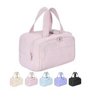 Convely Toiletry Bag, 2025 Upgraded Convely Travel Bag 4-In-1 Travel Organizer, Smart compart ments for wet & dry items, Multi-Functional Waterproof Toiletry Organizer With Handle. (Pink)