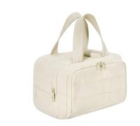 Convely Toiletry Bag, Convely Travelfree Toiletry Bags, Wide-Open Puffy Cloud Cosmetic Organizer, 4-In-1 Waterproof Toiletry Bag, Wet/Dry Separation & Lightweight Travel Essentials (White)