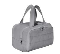 Convely Toiletry Bag for Women, Large Capacity Waterproof Organizer with Wet-Dry Separation, Lightweight & Easy to Clean, Multi-Functional Makeup Bag with Handle (Grey)