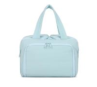 Convely Toiletry Bag Large Capacity Wide-Open, 4-in-1 Lightweight Waterproof Makeup Bag for Women with Dry Wet Separation (Light blue)