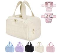 Convely Toiletry Bag, Toiletry Bag a 4-in-1 Travel Organizer, Lightweight, Large Opening & Capacity, Smart Compartments (White)