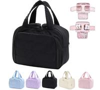 Convely Toiletry Bag, Toiletry Bag a 4-in-1 Travel Organizer, Lightweight, Large Opening & Capacity, Smart Compartments (Black)