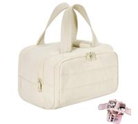 Convely Toiletry Bag, TravelFree Toiletry Bag, 4-In-1 Multi-functional Waterproof Travel Organizer, Wet-Dry Separation With Handle, for Woman (Beige)