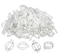 CONVENCY 200 clip per piante rampicanti, riutilizzabili, regolabili, in plastica trasparente, supporto per stelo sicuro per una crescita verticale sana, per giardinieri, pomodori, cetrioli, peperoni