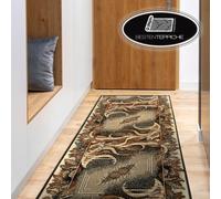 Conveniente Runner BCF Fogli Come Agave Beige Braun Fiori, Tradition Larghezza