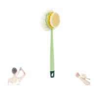 Convenientto 2-in-1 Bath Scrubber & Back Brush, Boundbreed Extra Long Handle Shower Brush, Exfoliating Bath Brush For Body Dead Skin Remover(Green)