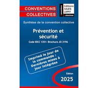 Convention collective prévention et sécurité - IDCC 1351 - JO 3196: Synthèse de la convention collective