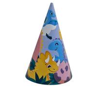CONVER PARTY, DINOSAUR FRIENDS - Set di 6 cappelli di cartone per bambini
