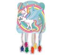 CONVER PARTY - Pignata Unicorn Magic - Articoli per feste - Feste per bambini, compleanni e celebrazioni - Decorazione di unicorni e arcobaleni - 33x28 CM