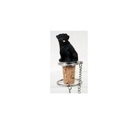 Conversation Concepts Pug Black Bottle Stopper