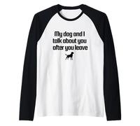 Conversation with my dog design Maglia con Maniche Raglan