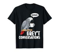 Conversazioni Grigie Pappagallo Africano Divertente Maglietta