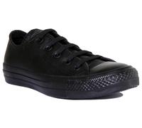 Converse 135253 Ct As Low Top In Pelle Trainer Uomo Unisex Nero Uk 3 - 13