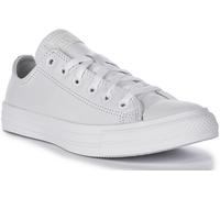 Converse - Chuck Taylor All Star Monochrome Leather Ox W Bianco - Sneakers 38 Bianco