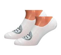 Converse 2 Paia Calzini Invisibili - Zona Antiscivolo sul Tallone - Cotone - Unisex (Bianco, 35-38)
