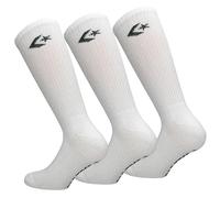 Converse 3 Paia Calze Classic Star Chevron - Lunghezza Metà Polpaccio - Uomo (Bianco, 39-46)