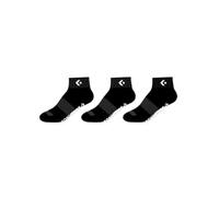 Converse 3 Paia Calze Quarter - Supporto Arco Plantare - Poliestere - Unisex (Nero, 35-38)