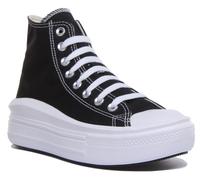 Converse 568497C In Nero E Bianco Ct Come Movie Sole Elevato Hi Taglia EU 36-42