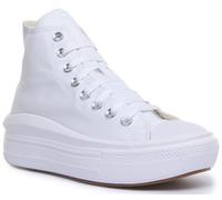 Converse 568498C In Bianco E Nero Ct Come Movie Sole Elevato Hi Taglia UK 3 - 8