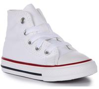 Converse 7J253C All Star Classic Hi Top Trainer Bianco Scarpe Bambina