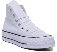 Converse A CTAS Lift Hi Lace Up Trainer Da Donna In Bianco UK 2-9