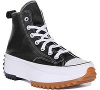 Run Star Hike Foundational Leather Hi W by Converse 37 1/2 Nero