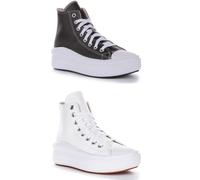 Converse Sneakers Chuck Taylor All Star Move Platform Pelle Nero Donna Taglia 37