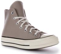 Converse A04579C Chuck 70s High In Pelle Grigia Sneakers Unisex Taglia UK 4 - 11