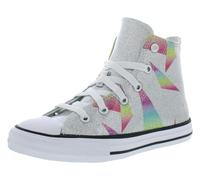 CONVERSE A04713C Chuck Taylor all Star Prism Glitter Uomo, Pure Silver/Aqua Soul/White EU 29