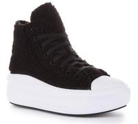 Converse A05518C CTAS Move Hi Sherpa Hi Top Tla Sneakers da donna, Nero , 40 EU