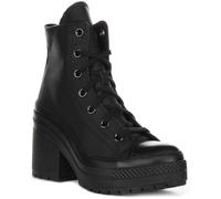Converse - Chuck 70 De Luxe Hi Heel - Sneakers nere in pelle con tacco alto-Nero WM 8.5