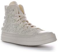Converse A06434C Chuck 70 Hi 3D Charms Anni '90 Trainer Donna Bianco UK 4-8