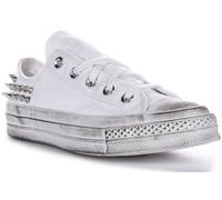 Converse A07208C Chuck 70 Stud Donna Sneaker In Bianco Argento UK 4 - 7