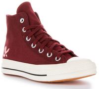 Converse A09164C Chuck 70 Hi Scribble Logo Trainer Borgogna Donna UK 4 - 8