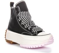 Converse A10435C Run Star Hike Hi Piattaforma Trainer Donna Nero Rosa UK 3 - 6