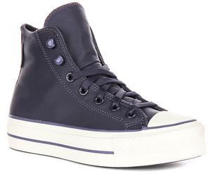 Converse A11159C All Star Hi Platform Donna Pelle Trainer Viola EU37-41
