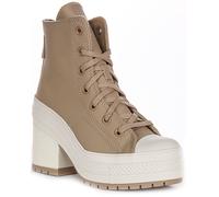 Converse A12345C Chuck Hi De Luxe Tacco Piattaforma Trainer Donna Taupe EU 36-42