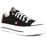 Converse A14935C CT Come Sollevamento Ox con Lacci Donna Scarpe Nero Rosso UK 3
