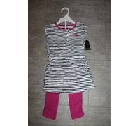 Converse All Stella Ragazza 2er Set Vestito + Pantalone Blu Bianco Fucsia TG 2 -