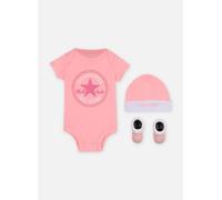 Converse Apparel - Classic Ctp Infant Hat Bodysuit Bootie Set 3Pk Rosa - Abbigliamento 6 - 12M Rosa