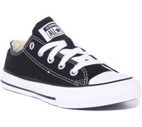 Converse Asox Core Kid Lace Up Low Top Unisex Trainers In Nero Taglia UK 1 - 14