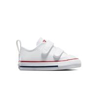 Converse Chuck Taylor All Star 2V Leather - Bimbi Piccoli Scarpa Low Top, Pelle da Bambini in Bianco, Taglia 18 Bianco