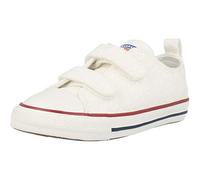 Converse Chuck Taylor all Star 2V Little Miss Chuck Ox Bianca/Blu (White/Midnight Navy) Cotone Bambino Formatori Scarpe