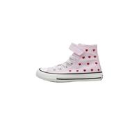 Converse Chuck Taylor all Star A19066C Scarpe Alte Bambina,Rosa con Cuori,Chiusura con Laccio Elastico e Strappo