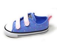 Converse Chuck Taylor all Star Bambina A15904C Lilla con Pois (Very Peri/New Found Bloom),Doppio Strappo (Lilla, Sistema Taglie Calzature EU, Bambino Piccolo (2-5 Anni), Numero, Media, 26)