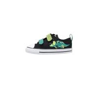 Converse Chuck Taylor all Star Bambino A15900C con Dinosauri,Nero/Bianco/Verde Neon,Doppio Strappo (Nero Verde, Sistema Taglie Calzature EU, Bimbo (0-5 Anni), Numero, Media, 25)