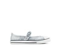 Converse Chuck Taylor All Star Dainty Mary Jane Disco Glitter Easy On Scarpa Low Top da Bambini in Grigio, Taglia One Size Barely Grey/White/Black