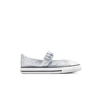 Converse Chuck Taylor All Star Dainty Mary Jane Disco Glitter Easy On Scarpa Low Top da Bambini in Grigio, Taglia One Size Barely Grey/White/Black